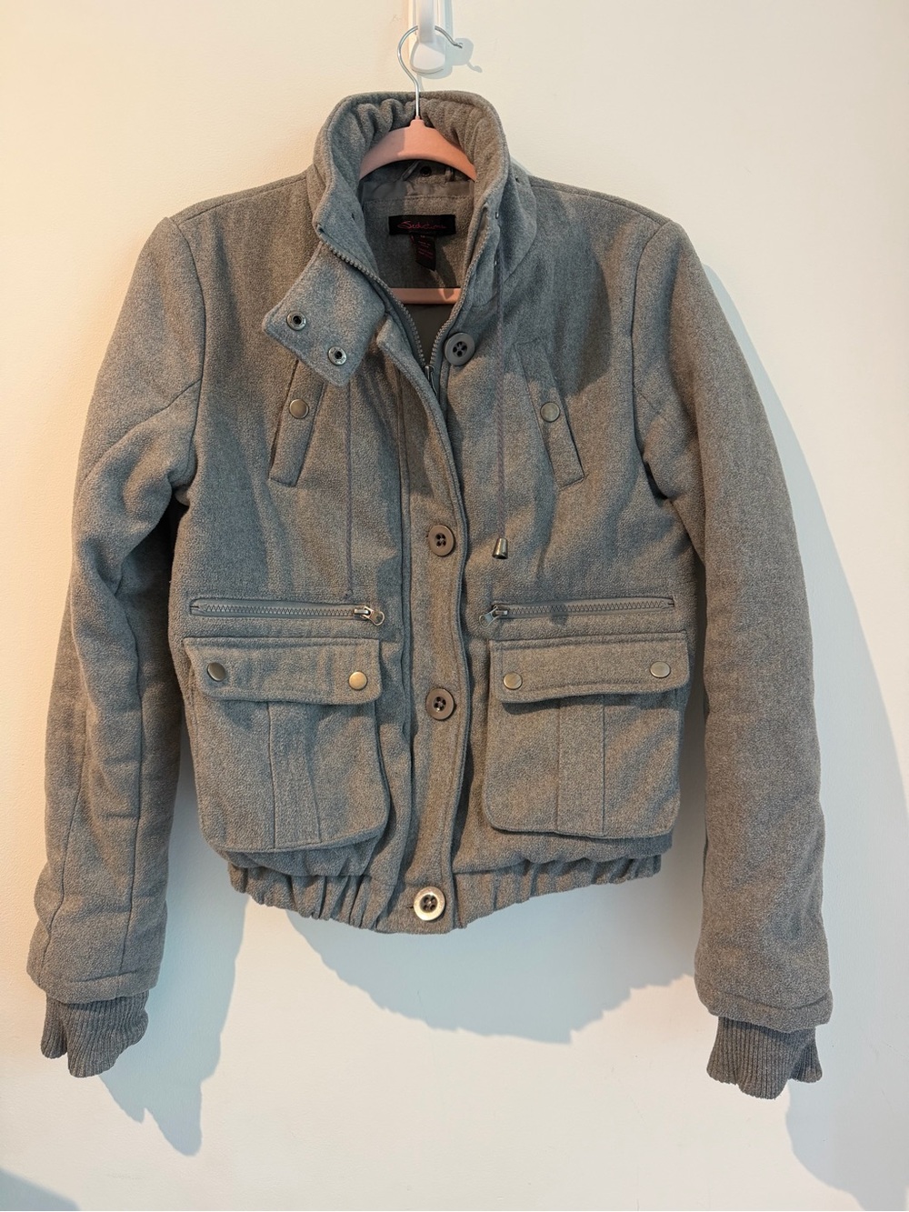 Seductions Grey Utility Jacket - Picture 2 of 7